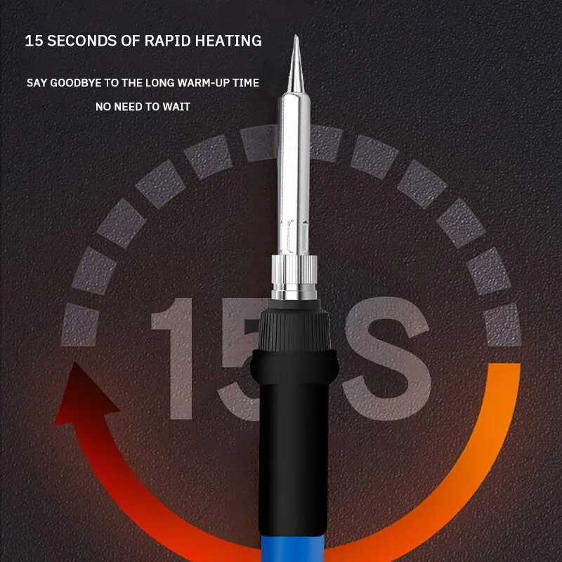 60W o 80W saldatore elettrico manutenzione auto temperatura regolabile saldatore saldatura strumento di riparazione combinazione