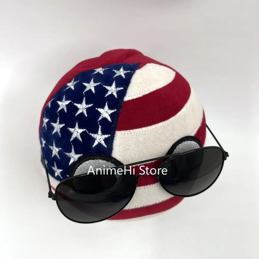 USABall AmericaBall Plush Doll America Country Balls Polandball USA CountryBall Song Singing Music Bouncing Ball Toy for Gift