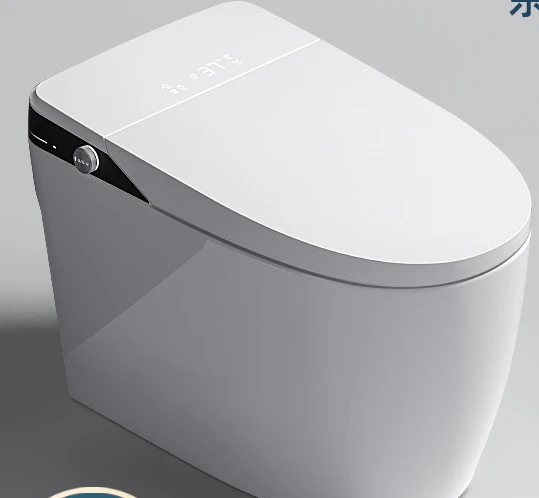 

Integrated intelligent toilet with no water pressure requirement, sterilization cover, automatic foot sensation