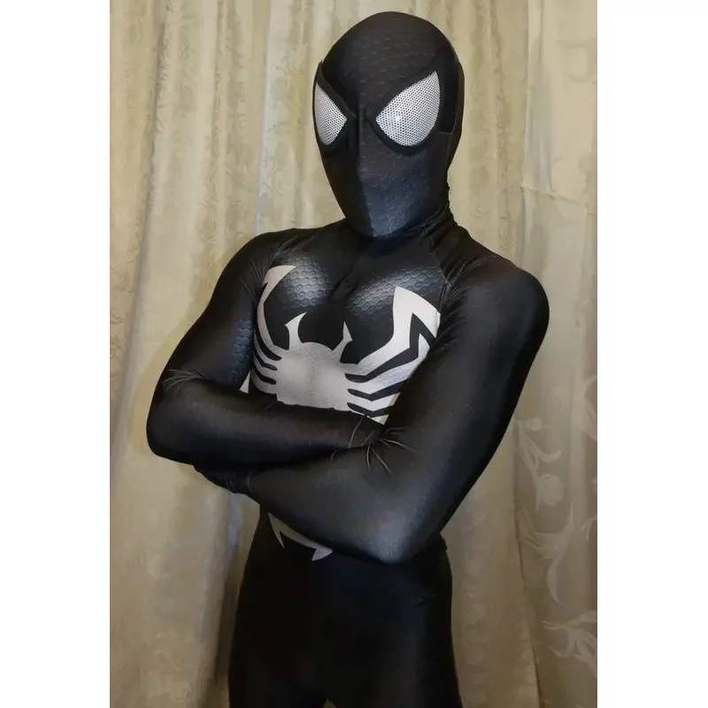 2025 New Adults  Black Costume Venom Symbiote 2 Spider cosplay SuperHero Cosplay Zentai Men Boys Male Bodysuit Party JumpSui AFF