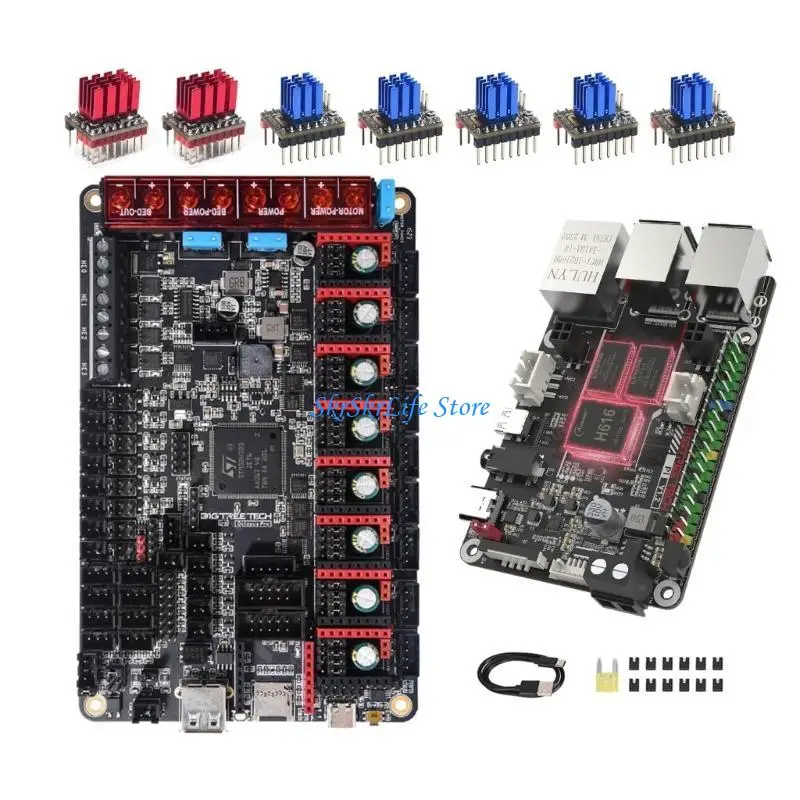 

E65E High Speed Printing Octopus h723 + BTT PIV1.2 Control Board Motor Driver Set Running Klipper for Voron 2.4