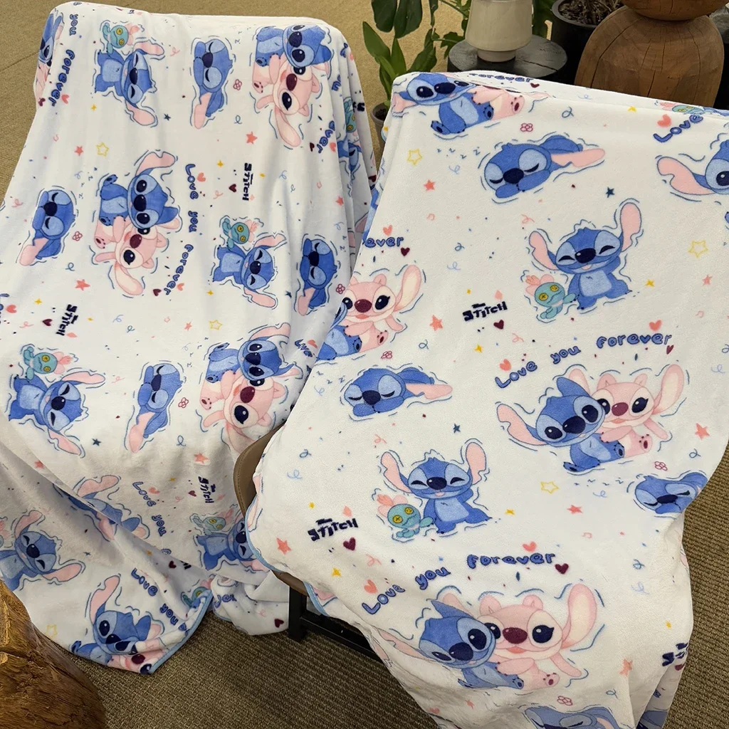 

Одеяло Disney Stitch, теплое фланелевое одеяло, наволочка, офисное одеяло для сна, одеяло с кондиционером, студенческое одеяло, простыня