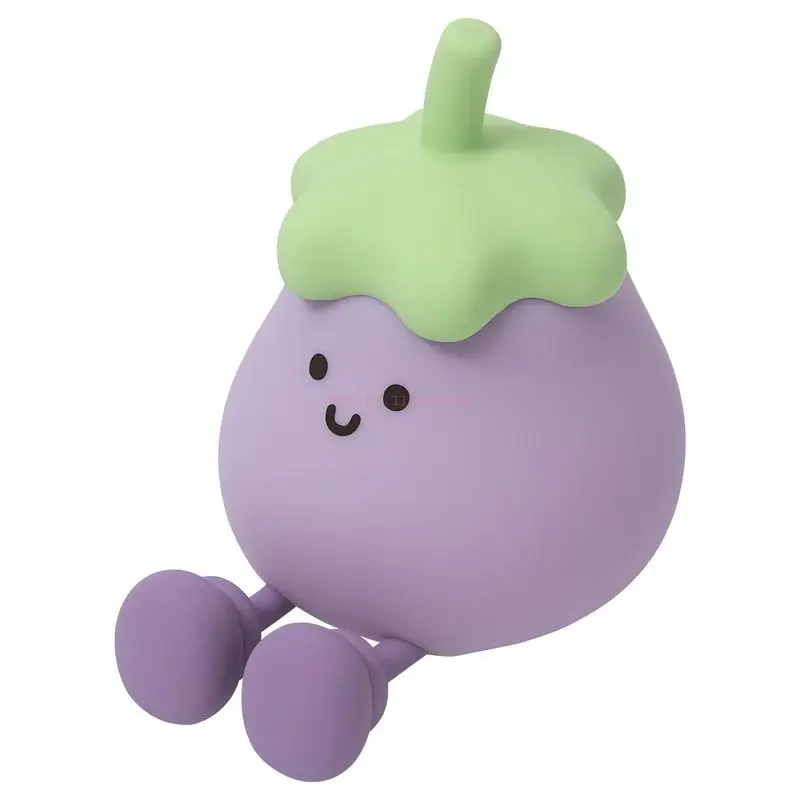 

Мягкий светильник, баклажан, ночник, держатель для мобильного телефона с 3-ступенчатым сенсорным управлением, силиконовая защита глаз, лампа для спальни, таймер для сна