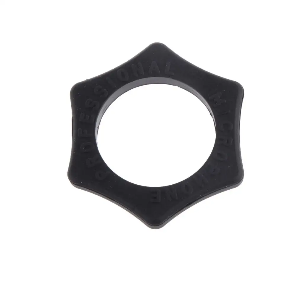10Black Hexagonal Mic Slip Holder Roller Wireless Microphone Protection Ring