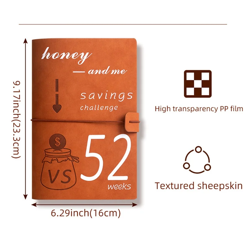 Top-52 Weeks Budget Binder Planner Cash Envelopes For Couple's Challenge To Save Money Cash Deposit Organizer Imitation