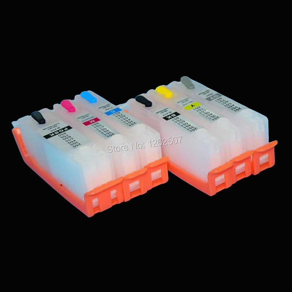 

6 цветов многоразового картриджа с чипами ARC для принтера Canon MG5790 MG5795 MG7790 TS5090 TS8090 PGI-970 CLI-971 PGI 970 971