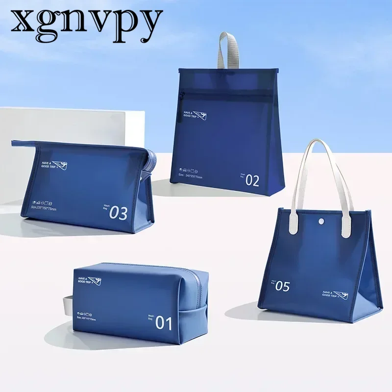 xgnvpy New Jelly Series Makeup Ba g PVC Waterproof Storage Bag Makeup Bag Simple Solid Color Makeup Bag