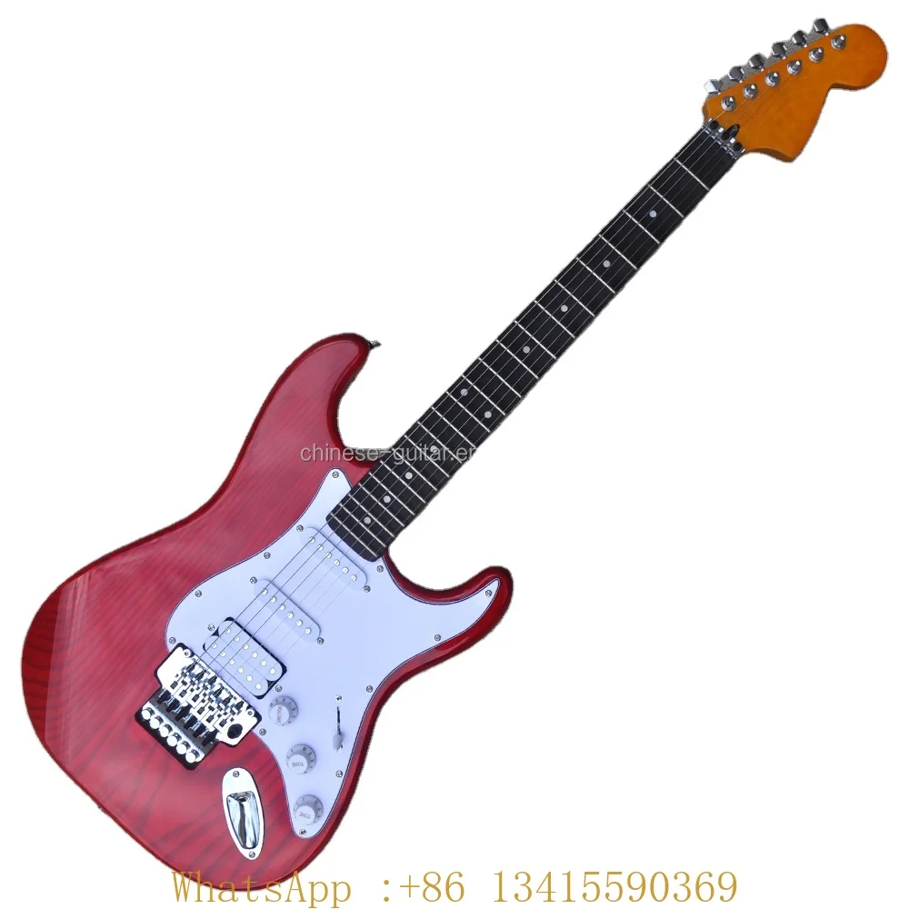 

Flyoung Scalloped Neck Electric Guitar 6 Strings Stringed Instruments Ash Body Guitar