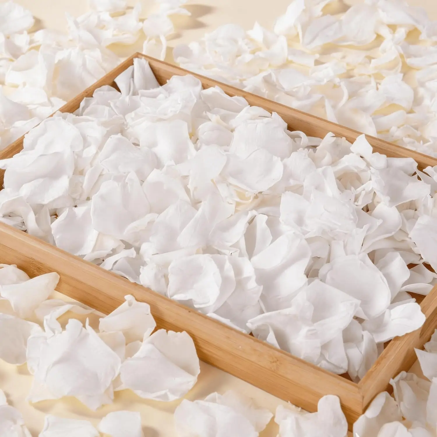 1000+ Real Dried White Rose Petals 8.47oz (240g) for Wedding Decor, Party Confetti, Table Centerpieces