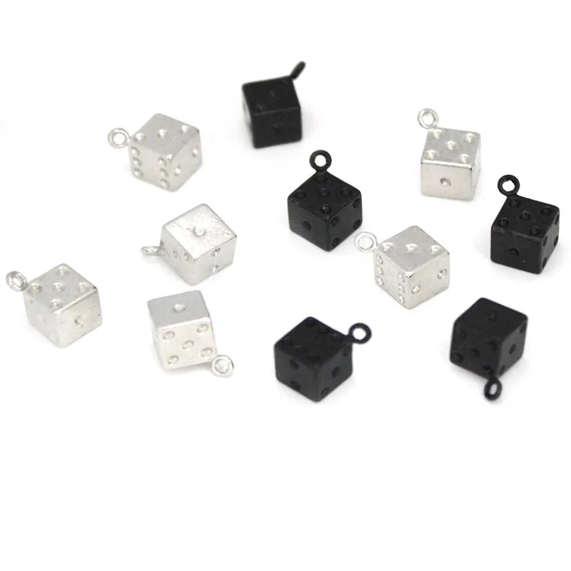 

20PCS Stainless Steel Cube Dice Charms For Jewelry Making Handmade DIY Bracelet Earrings Necklace Pendant Jewelry Accessories