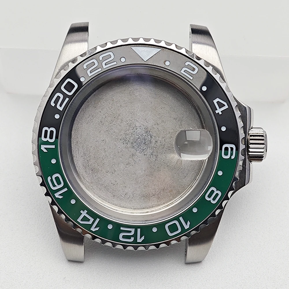 

NH35 Case 40.5mm Watch Case Men's Silvery Full-body mirror Fits NH34 NH35 NH38 Movement And 28.5 Dial Sapphire Glass Watch Box