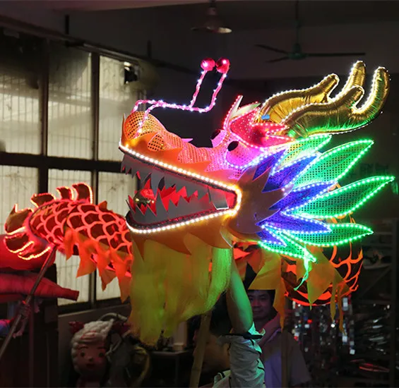 

Суперлегкое светодиодное осветительное оборудование для танца дракона, традиционный китайский костюм для танца в стиле кунг-фу, для гала-выступлений