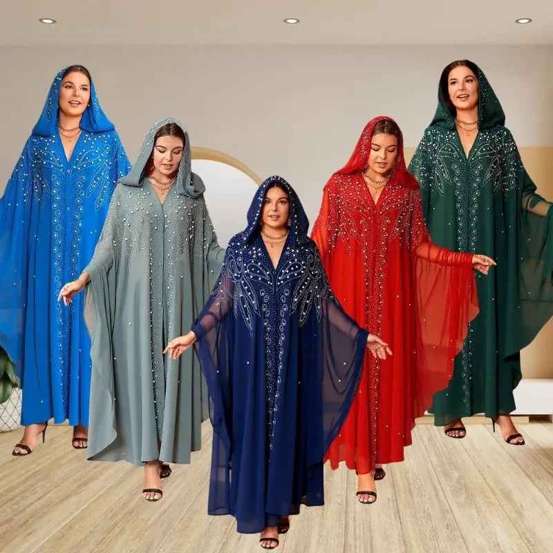 

Abayas For Women Dubai Luxury 2025 African Muslim Fashion Dress Caftan Marocain Evening Party Dresses Boubou Robe Djellaba Femme