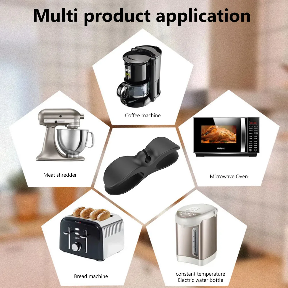 4/9pcs Cables Manager Self-adhesive Rubber Cord Management Clip Practical Electrical Appliances Wire Clamps for Kitchen