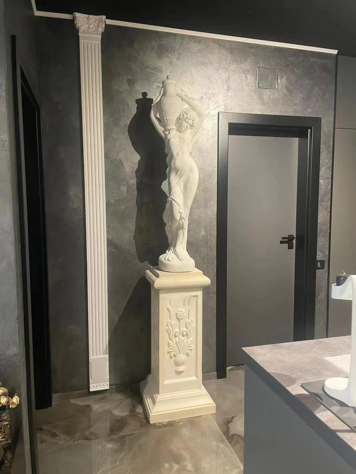 Square column mold, 30cm/11.81 inch, cement, Roman column, balcony, European model decoration