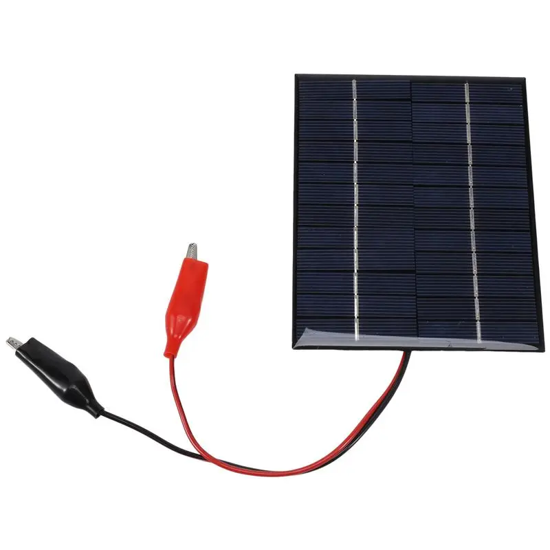 2X Waterproof Solar Panel 5W 12V Outdoor DIY Solar Cells Polysilicon Epoxy Panels For 9-12V Battery Tool