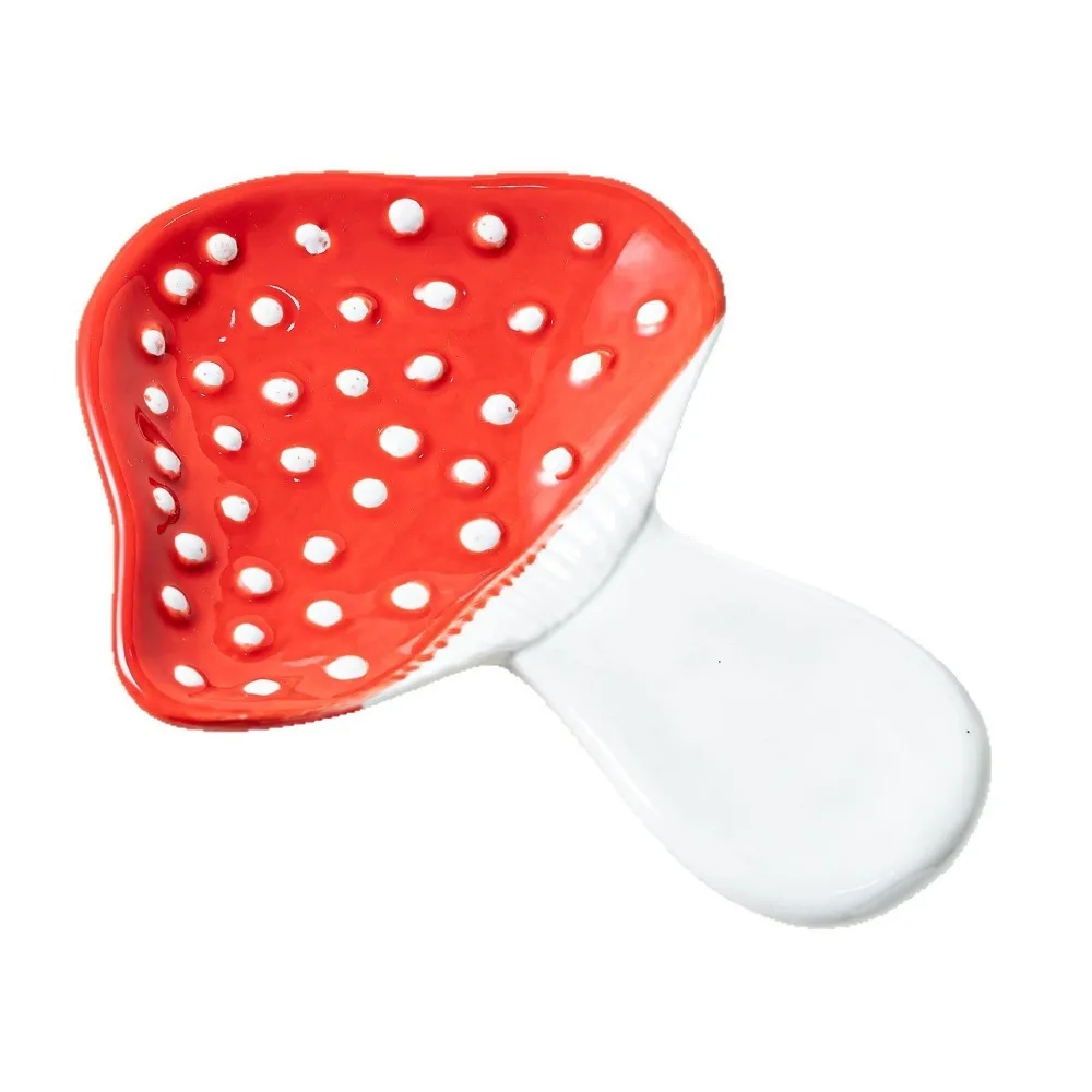 

Kitchen Utensils Accessory Ceramic Mushroom Spoon Holder Cartoon Large Size Spatula Holder Heat-resistant Chopstick Rest Home