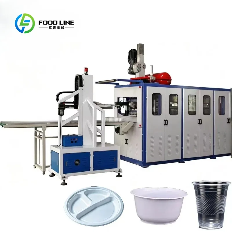 Disposable Plastic PP Plates and Cups Glass Making Automatic High Speed Thermoforming Machine for Small Business