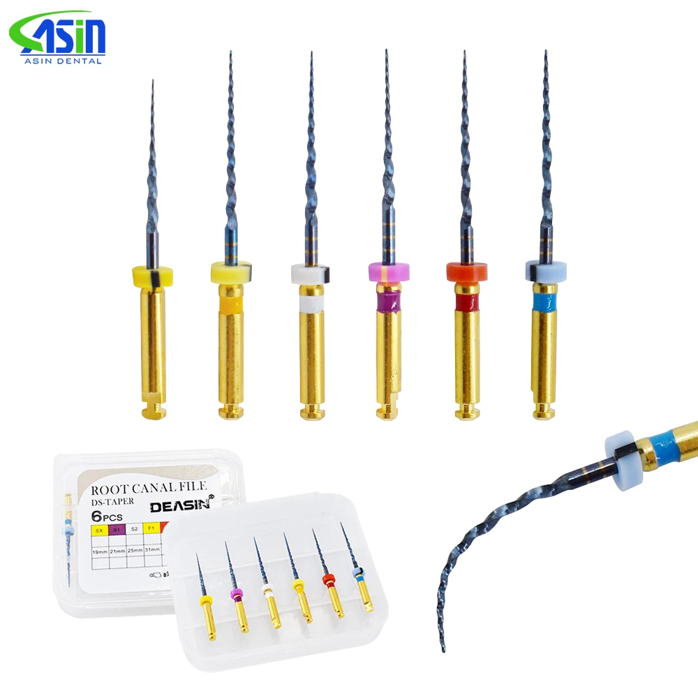 Dental 6pcs/Box Root Canal File Heat Activated Canal Root Files SX-F3 25mm Endo rotary files Dentist Tools Can Bend