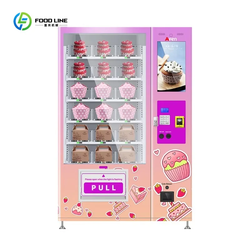

Fresh Fruits and Vegetables Bread Dessert Vendor Machine,Bread Sandwich, Cupcake Vending Machine