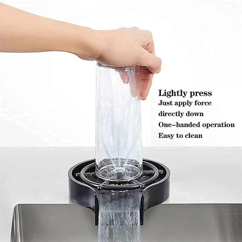 Faucet Glass Rinser,For Kitchen Sinks,Bar Glass Washer For All Kinds Of Cup,Can Be Cleaned 360 Degrees,No Dead Corners