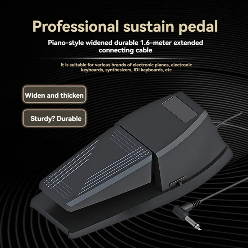 

B48B-Essential Sustain Pedal For All Keyboards – Universal, Non-Slip Model For Synthesizers And Pianos