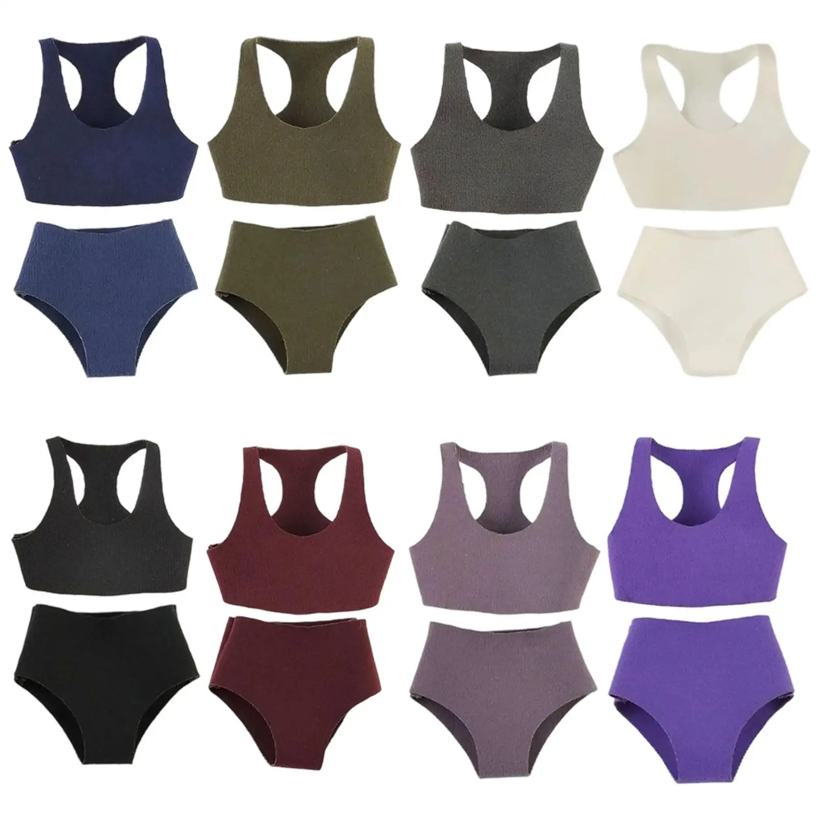 1:12 conjunto de colete esportivo e shorts, roupas leves de boneca em miniatura para figuras de ação femininas de 6 polegadas, acessórios