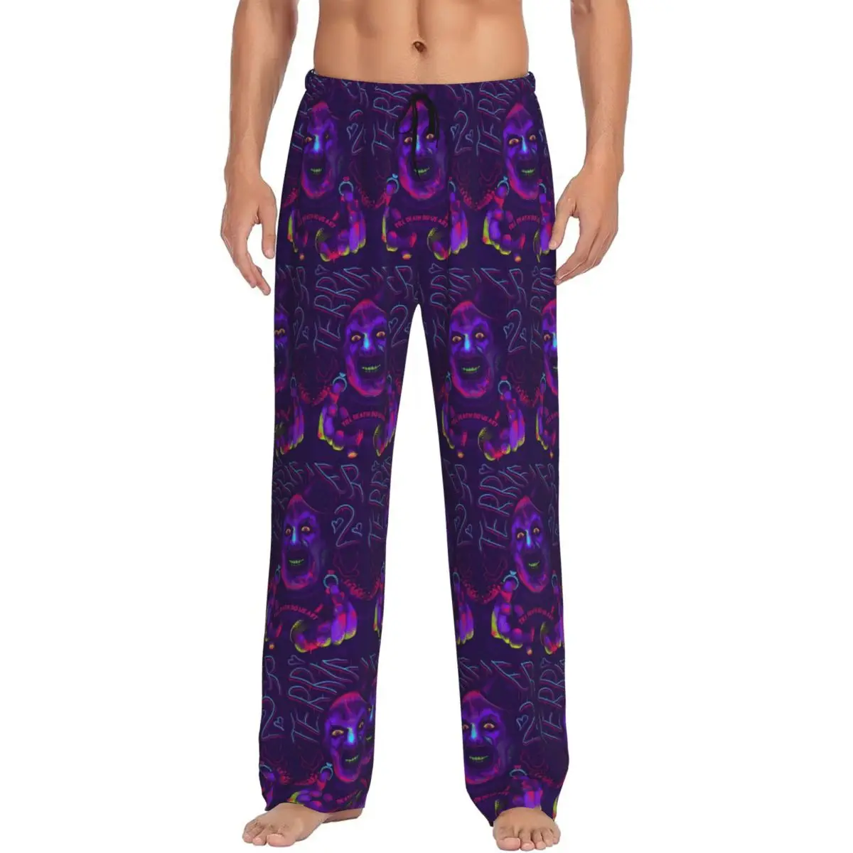 Custom Men T-Terrifiers Pajama Pants Print Halloween Horror Movie Sleep Sleepwear Bottoms with Pockets