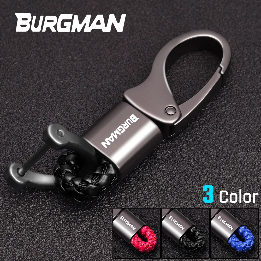 Motorcycle Key Ring Aluminum Metal Keychain Keyring For Suzuki AN200 AN250 AN400 AN650 Burgman AN 125 250 400 650 Accessories