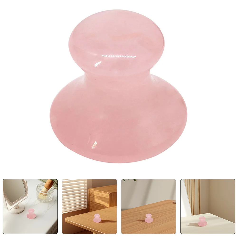 

Crystal Gua Sha Massage Tool Mushroom Shape Rose Quartz Facial Scraper For Skin Brightening Muscle Relaxation Portable Spa