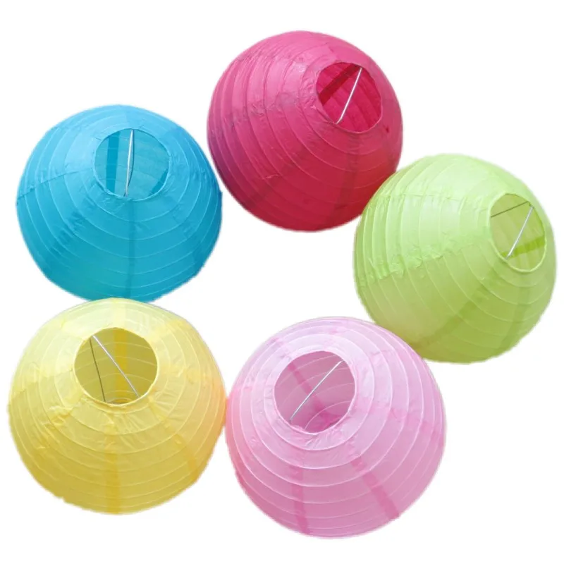 10-15-20-25-30-35-40cm Chinese Round Paper Lantern Ball Wedding Party Kids Birthday Party Christmas Decoration Babyshow Supplies