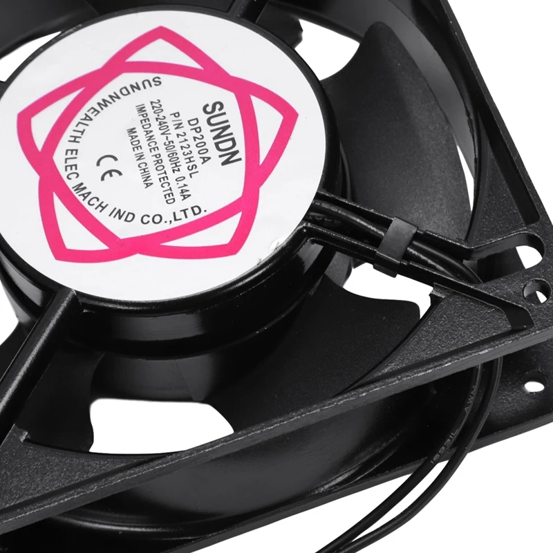 120x120x38 мм 5 лезвий металлический каркас Осевой поток охлаждающий вентилятор AC 220/240 В 0.14A 22 Вт