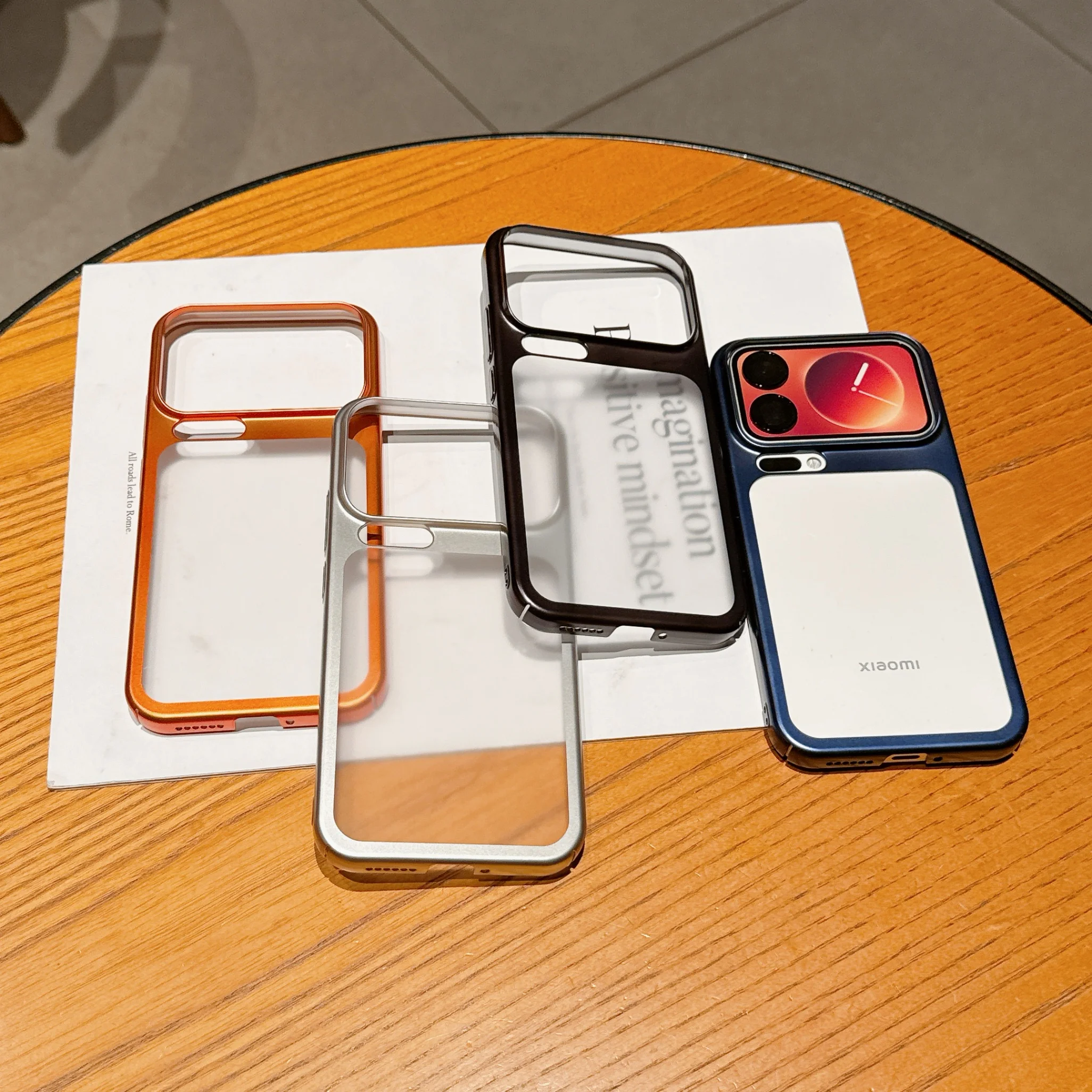 Metalen transparante telefoonh - Clear Shockproof Bumper Case recensie en prijs