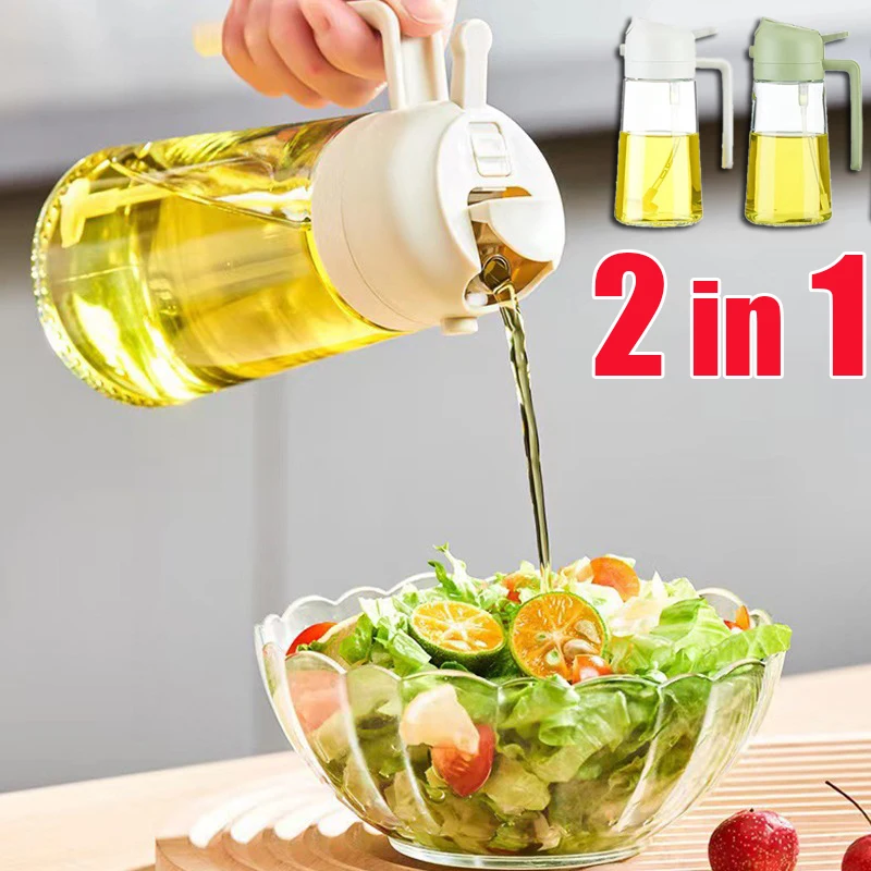 

470 ML Oil Spray Pot Kitchen Household Edible Olive Oil Spray Bottle Atomized Misty Oil Tank Air Fryer Spray Bottle