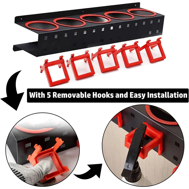 

High Quality Squirt Bottle Holder Wall Mount, Squirt Can Holder Car Detailing Organizer With Car Detailing Brush Set