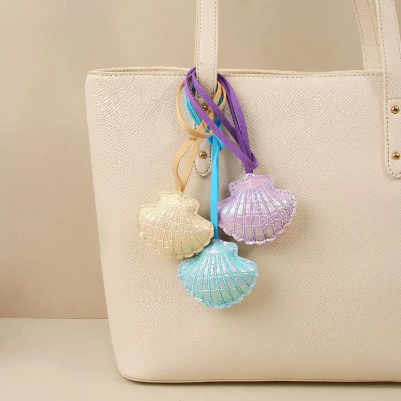 Summer  Hanging Decoration Shell Key Chains Women Girls Key Ring Pendants For Handbag Decor DIY Jewelry Gifts
