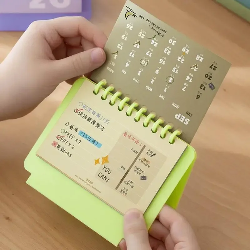 5 قطعة 2026 نتيجة مكتبية التقويم الشهري الإبداعية أجندة مكتبية /رزنامة مكتبية الدائمة الوجه التقويم تقويم صغير إمدادات المنزل