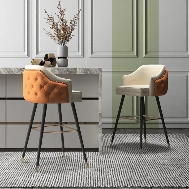 Household backrest high stool