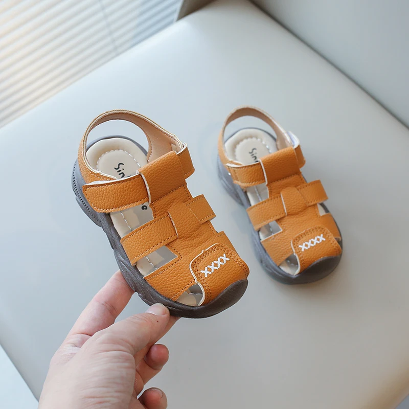 Summer Baby Boys Sandals Children Beach Sandals Soft Bottom Unisex Girls Non-slip Infant Shoes Kids Outdoor Anti-collision Shoes
