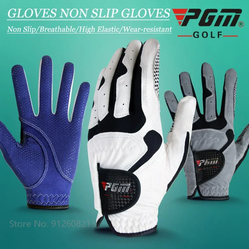 PGM 1 Pcs Men Left Handed Golf Gloves Male Breathable Golf Sports Mitten High Elastic Gloves Non Slip Mittens Palm Protection