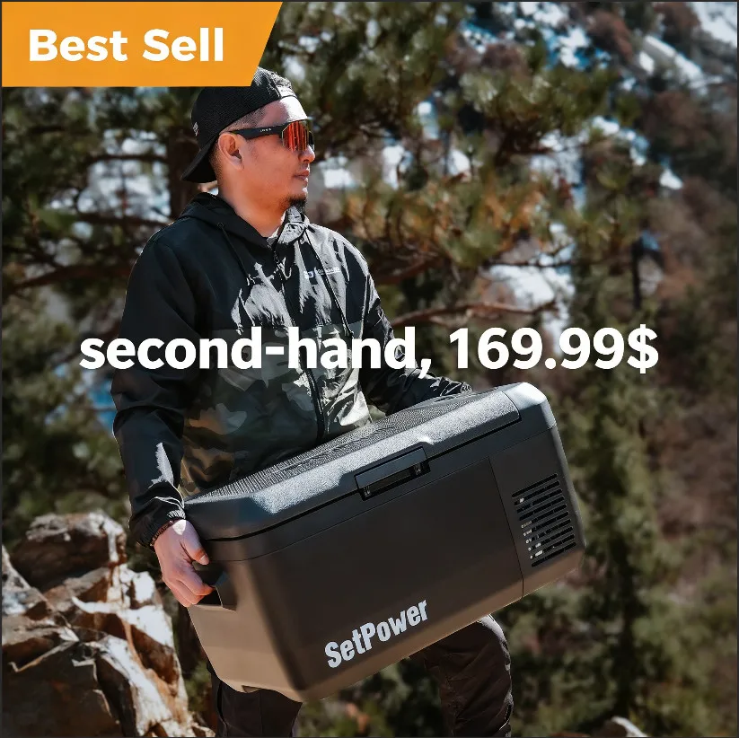 

32QT Dual Zone 12 Volt Fridge Freezer Portable Refrigerator for Car Camping SUV