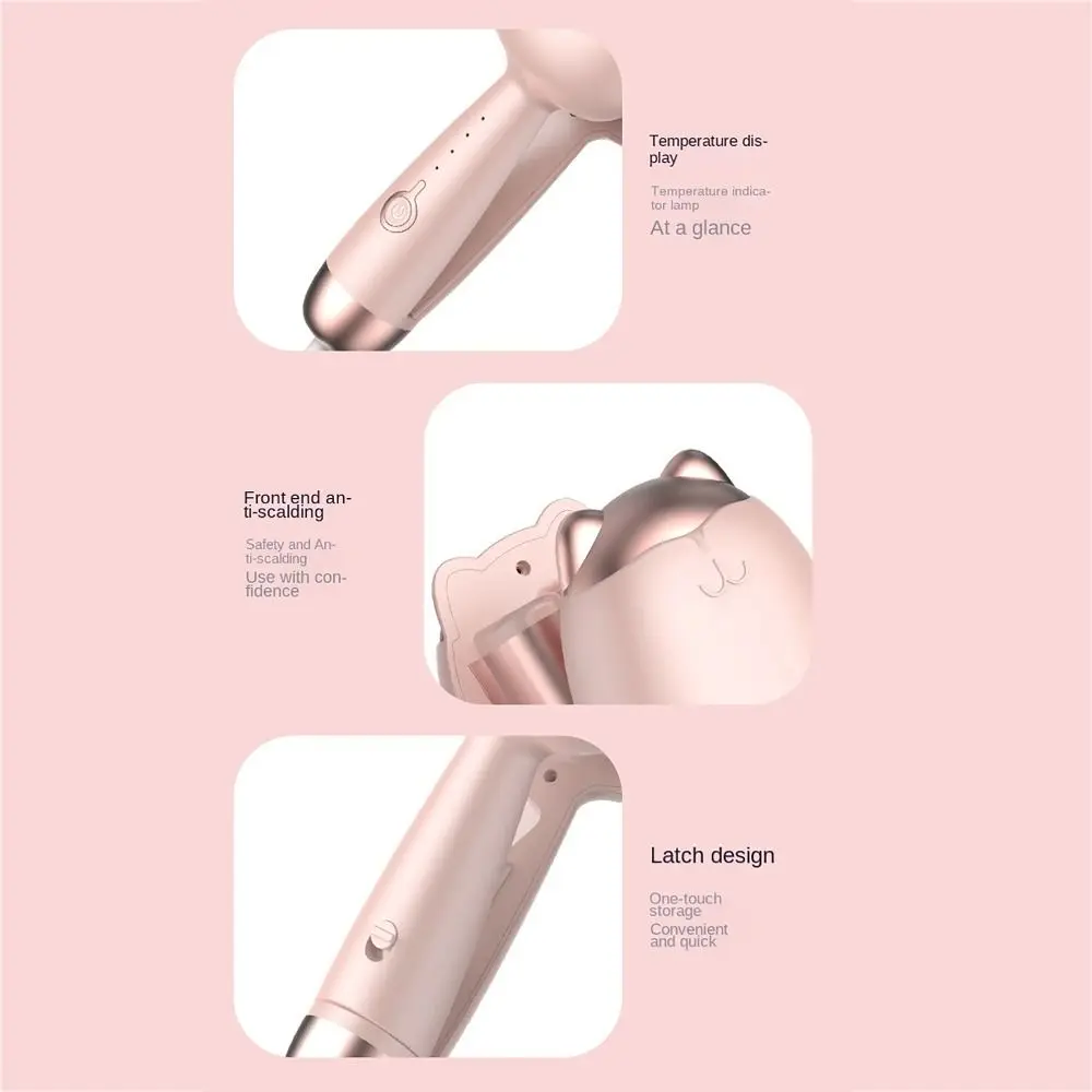 32 مللي متر أداة تجعيد الشعر مع 3 التروس S على شكل مكاوي تجعيد الشعر أداة تصفيف الشعر مكافحة تحرق مموجة مموجة #6