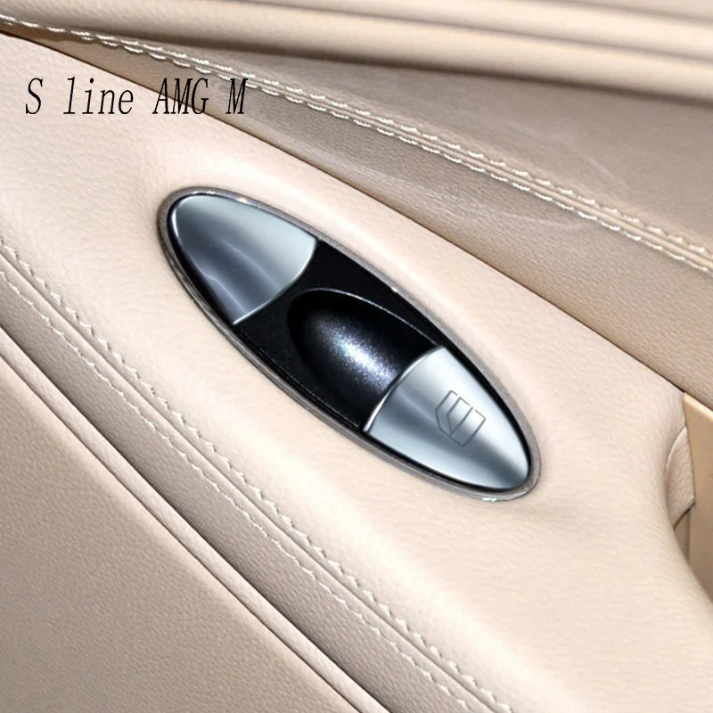 For Mercedes Benz W219 CLS Class 2003-2009 Car Door Window Glass Lift Button switch Cover Sticker Trim Auto Interior Accessories