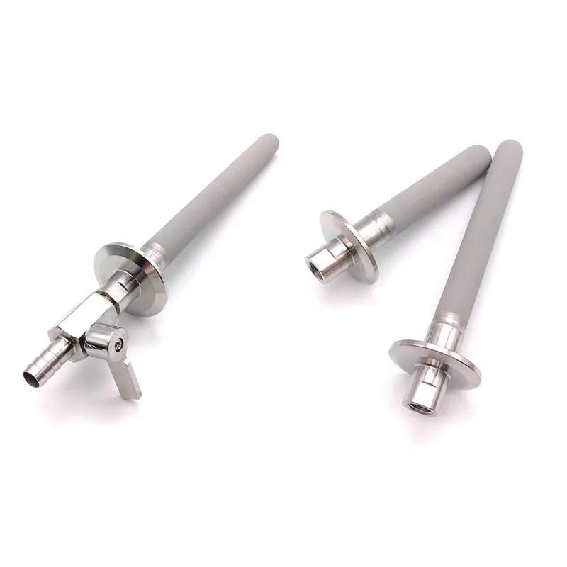 

2-микронный аерационный камень сусла из нержавеющей стали 316, NPT 1/4 дюйма, внутренняя резьба + кислородный диффузор с тройным зажимом 50,5 мм для ферментатора домашнего пива