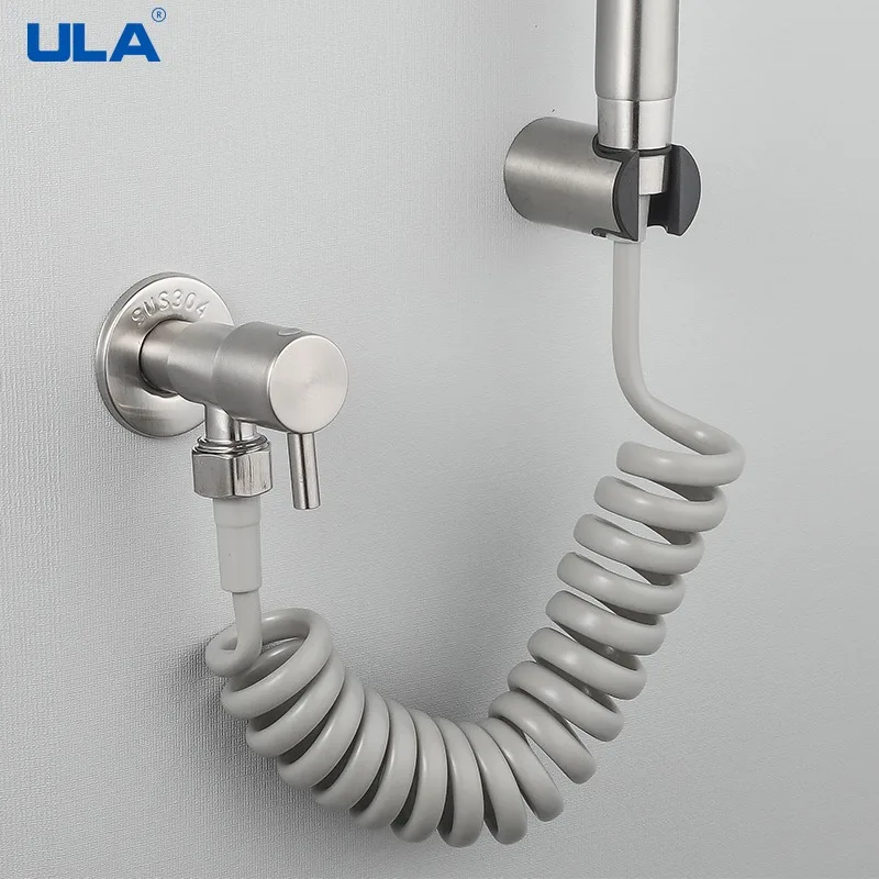 2M/3M Spring Flexible Retractable Hose Flexible Shower Hose for Shower Head Toilet Bidet Water Pipe Plumbing Black White Hose