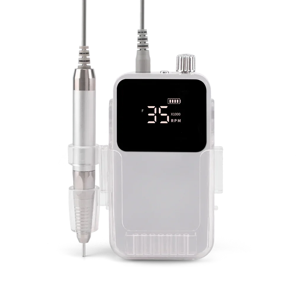 newPortable Rechargeable Nail Art Electric Manicure Drill File 35000rpm Coreless Motor Cordless