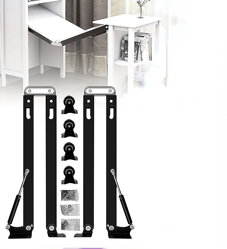 Invisible Down Folding Table Hardware Pull Desk Bar Multifunctional Telescopic Table Connector Track