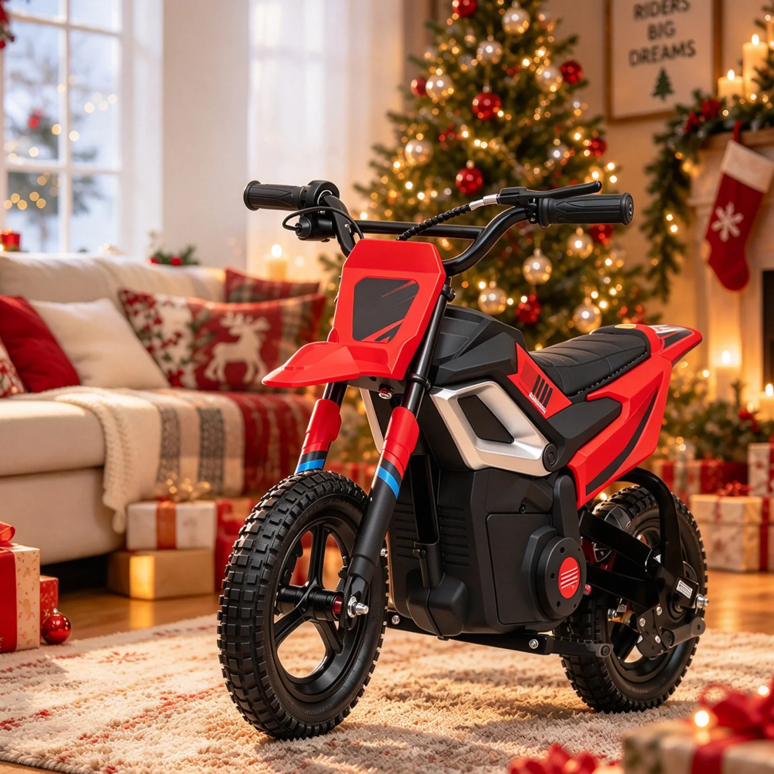 24V Kids Electric Dirt Bike for Ages 8-12, 350W Motor, 12MPH Ride-On Motorcycle for Outdoor Off-Road Fun, Rechargeable Battery Powered Toy for Beginners