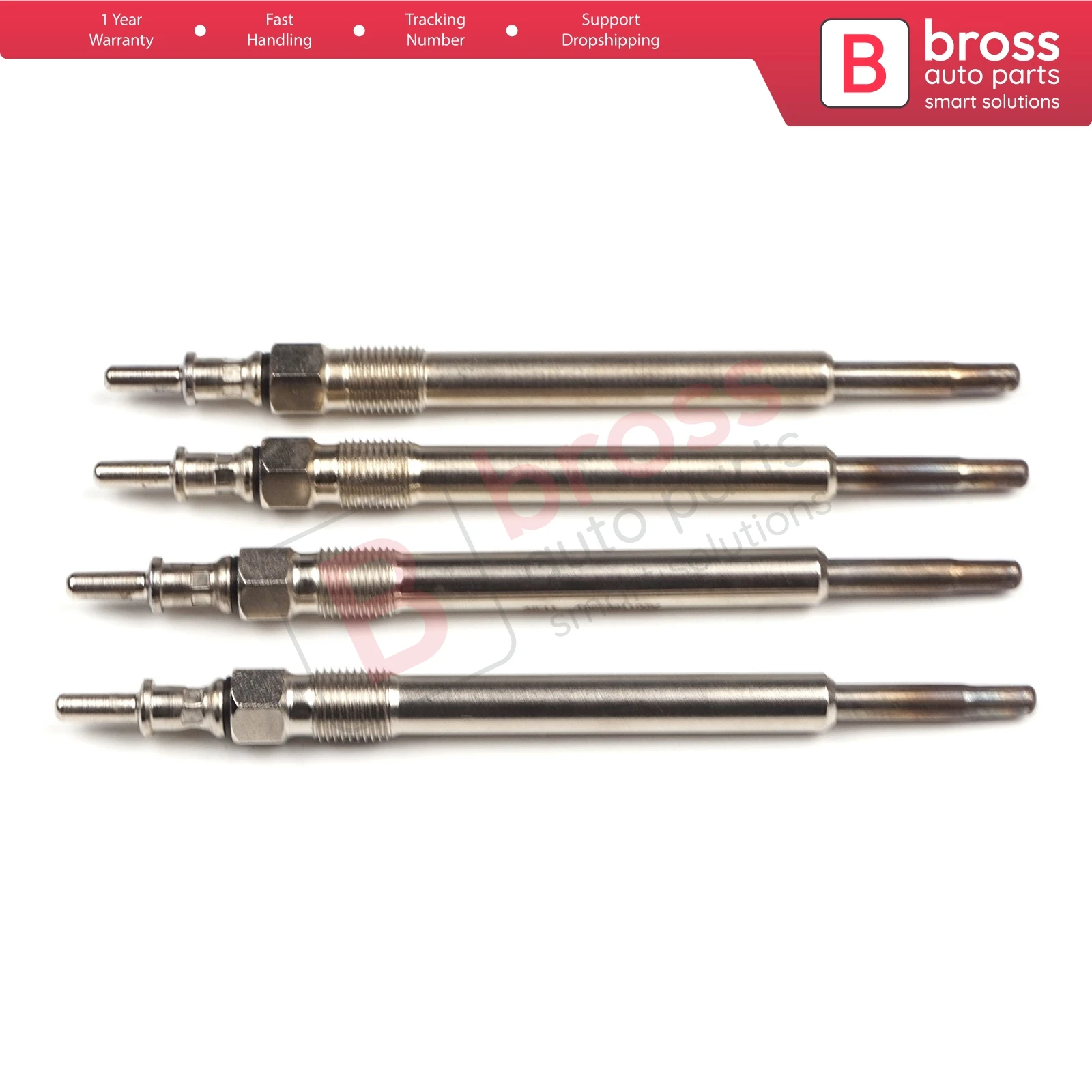 

Bross Auto Parts BGP9-1 4 Pcs Heater Glow Plugs GX129, 80036, 0 250 202 045 for Mercedes Chrysler Cherokee Ship From Turkey