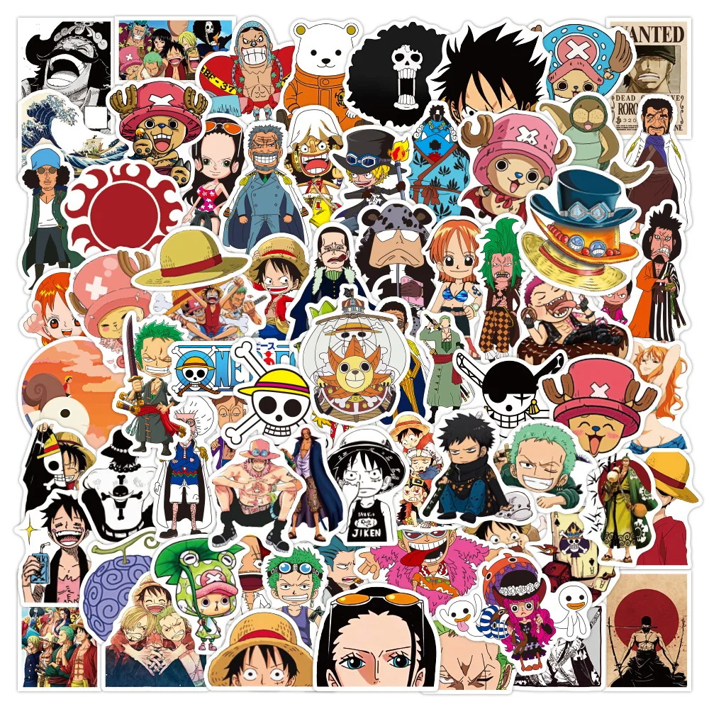 50/100pcs Cartoon Mix Anime Stickers Attack On Titan Jujutsu Kaisen Decals Skateboard Laptop Car Motorcycle Waterproof Sticker